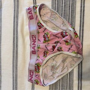 BANG! Pink Graphic Briefs for Men - Playful Logo Waistband